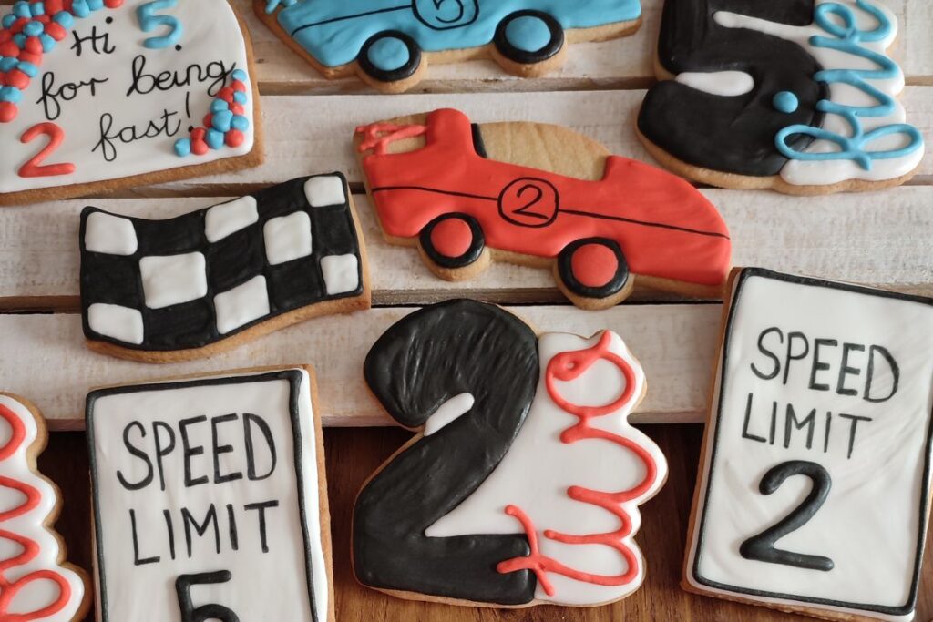 car racing biscuits