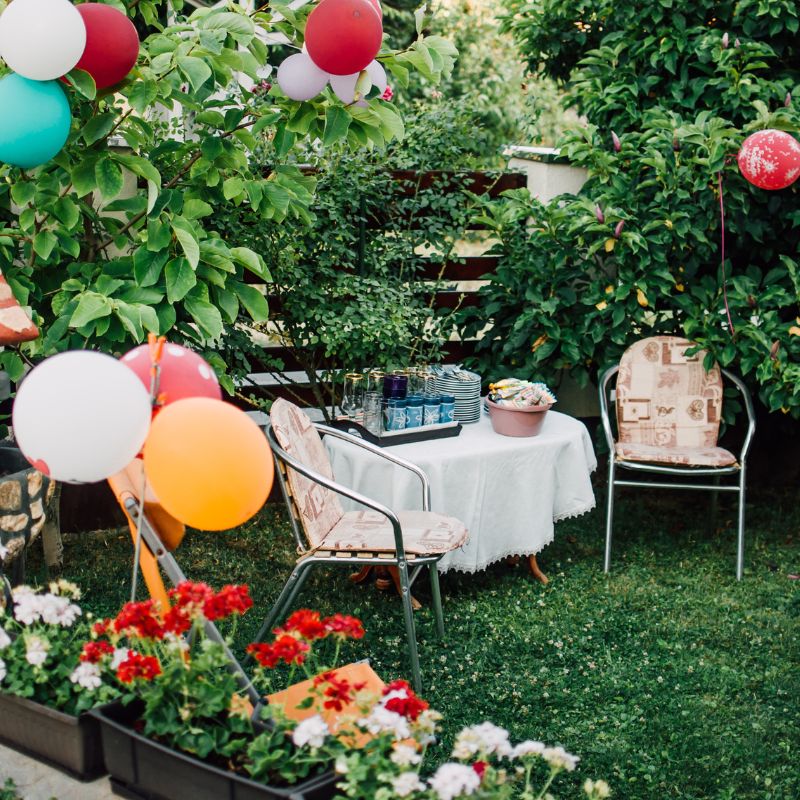 garden themed birthday party