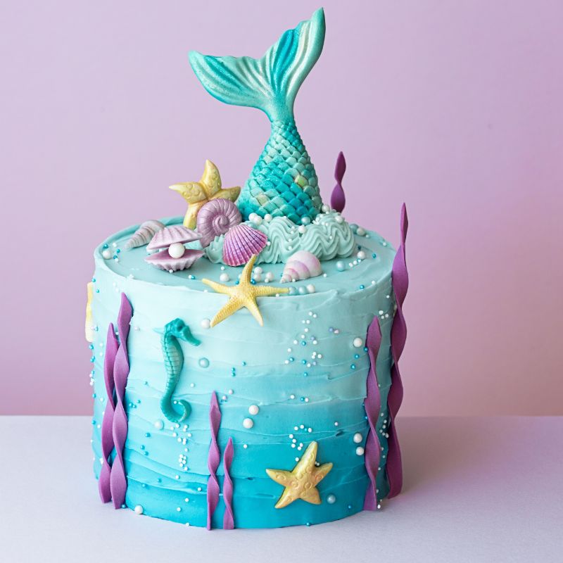 mermaid sea life cake